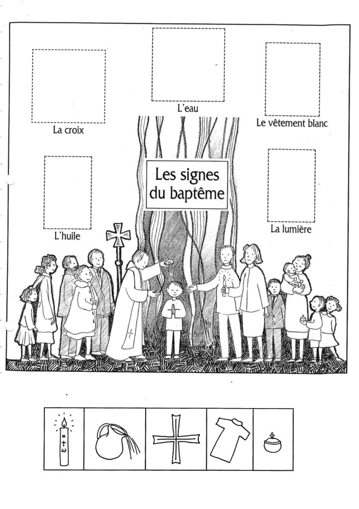 Signes du baptême image d un enfant primaire